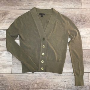 ‼️SOLD‼️ J crew rayon blend khaki green cardigan for spring.